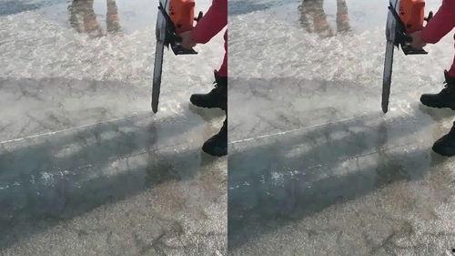 东北冰上捕鱼视频,东北冰上捕鱼生活画卷